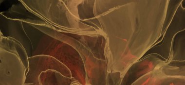 Renkli fırça elementleri olan zarif bir afiş tasarımı. Soyut dekorasyon. Vektör illüstrasyonu.