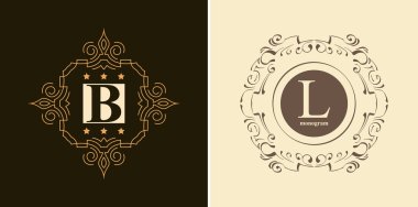 zarif monogram tasarım şablonu.