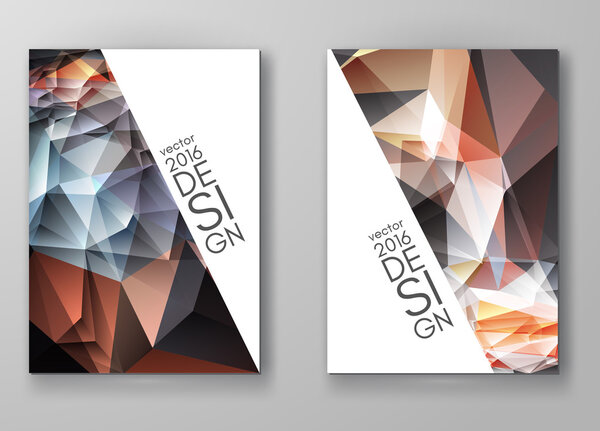 Brochure Multicolored Polygonal Mosaic Backgrounds