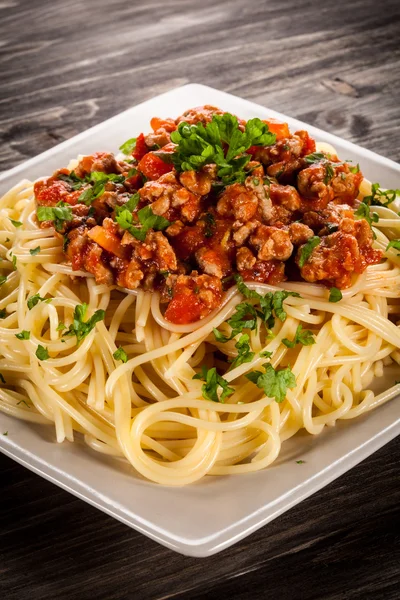 Pasta med kött — Stockfoto