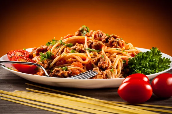 Pasta med kött — Stockfoto