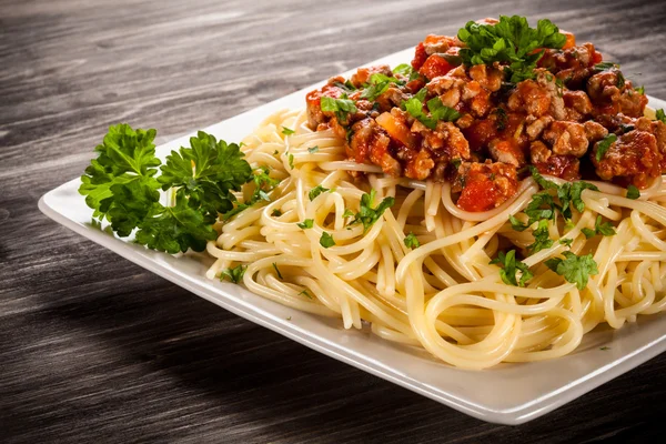 Pasta med kött — Stockfoto