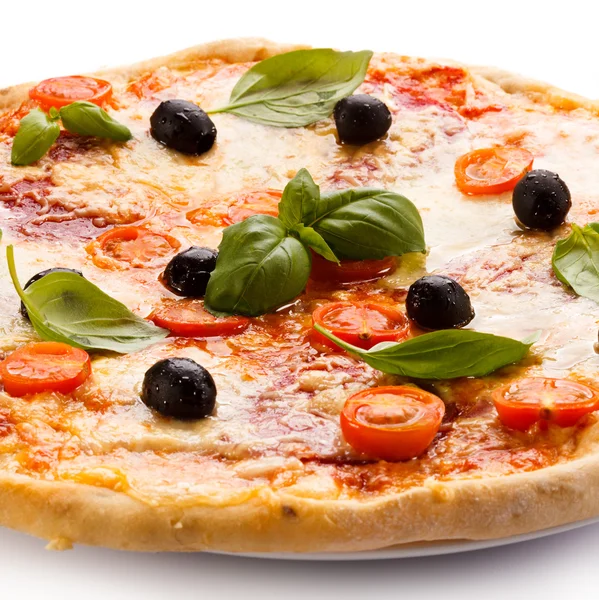 Pizza on plate — Stock Photo, Image