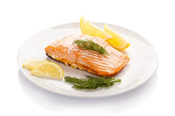 Fried salmon — Stock Photo, Image