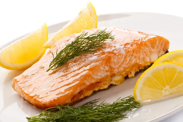 Fried salmon — Stock Photo, Image
