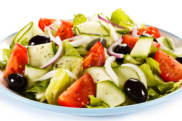 Vegetable salad on white background — Stock Photo, Image