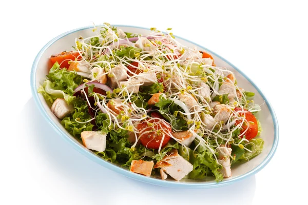 Salad with chicken meat — Stock Photo, Image