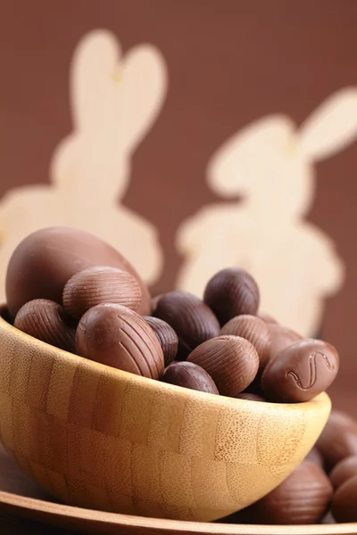 Chocolate Easter eggs — Stock Photo, Image