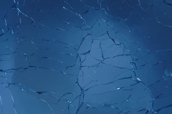 Blue broken glass — Stock Photo, Image