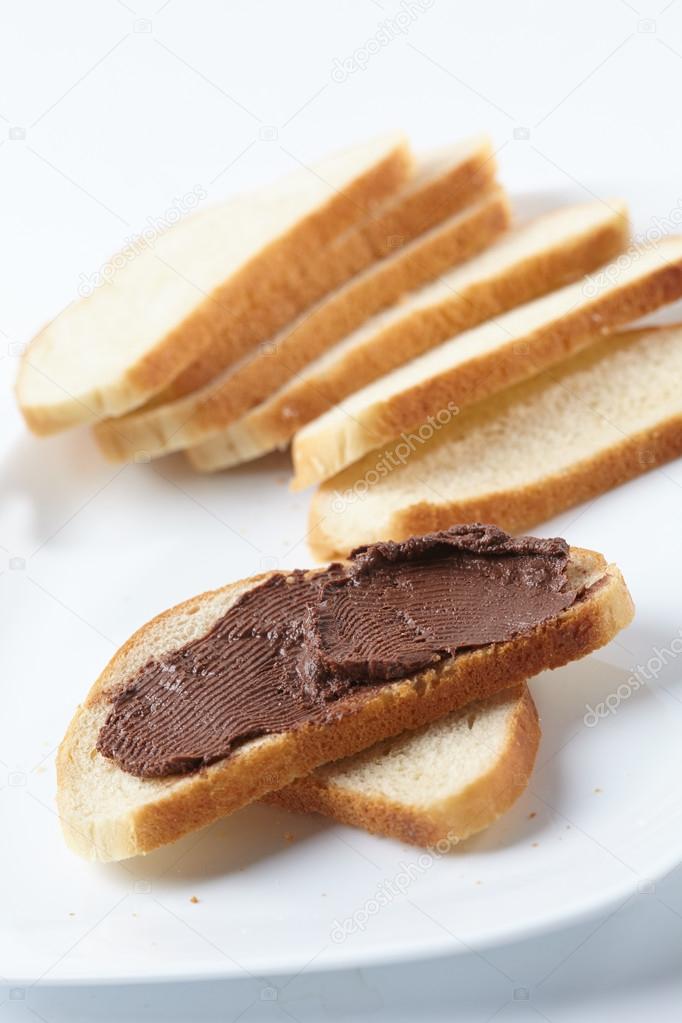 bread with chocolate cream
