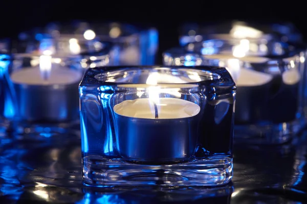 Romantische Kerzen brennen — Stockfoto