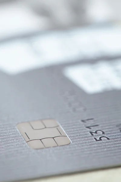 Grey credit card — Stock Photo, Image