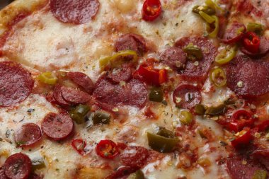 arka plan üzerinde lezzetli Pizza