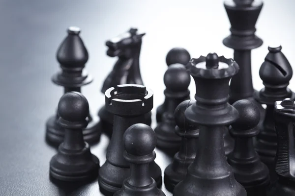 A háttér fekete sakk — Stock Fotó