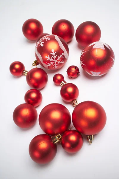 Røde julekugler - Stock-foto