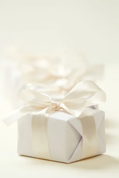 Festive gift boxes — Stockfoto