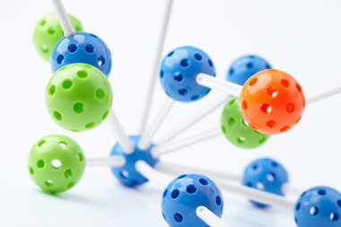 renkli moleküler yapısı