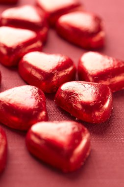 kırmızı şeker Kalpler