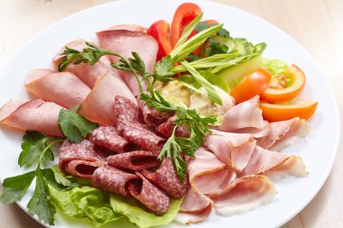 etli meze ile jambon