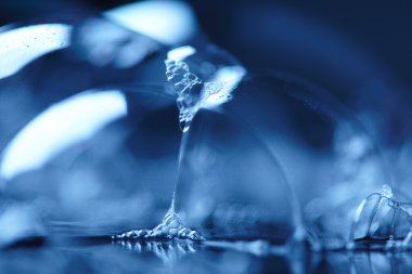 soyut mavi su kabarcıkları arka plan