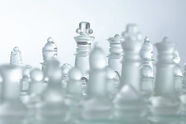 Glass chess  on background — Stock Photo, Image