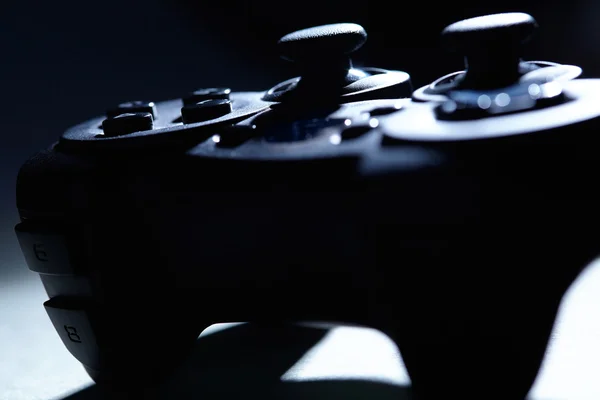 Чёрный контроллер Playstation — стоковое фото