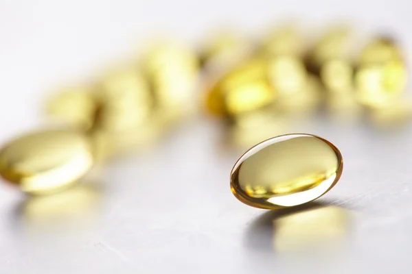 Yellow Oil Tablets — Stock Photo, Image