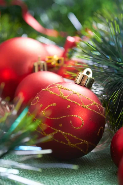 美しい赤いクリスマス装飾 — ストック写真