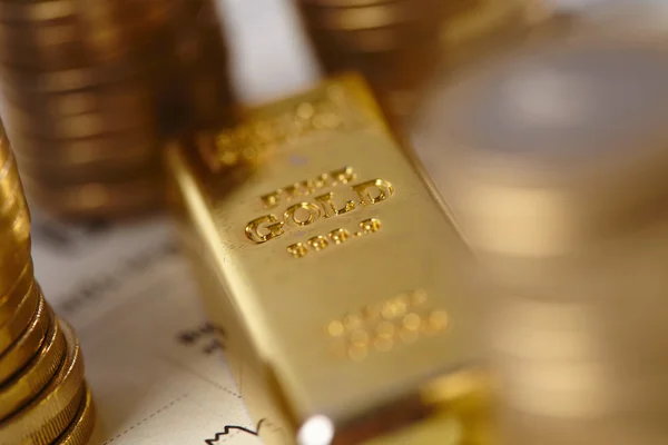 Gold bar koncept Stockbild