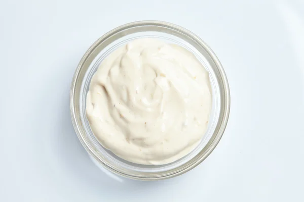 White sauce  in bowl — Stock Photo, Image