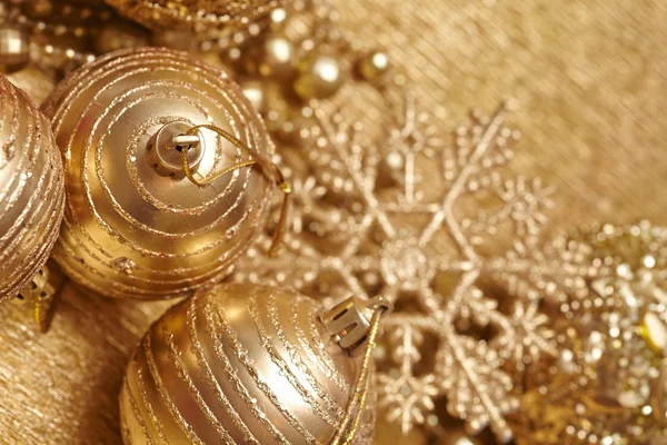 New  year golden decorations — Stock Photo, Image