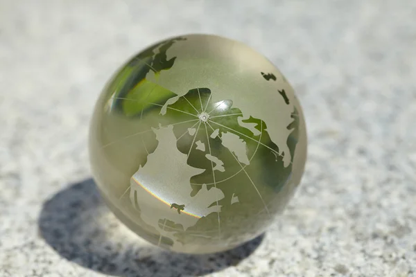 Glazen globe close-up — Stockfoto