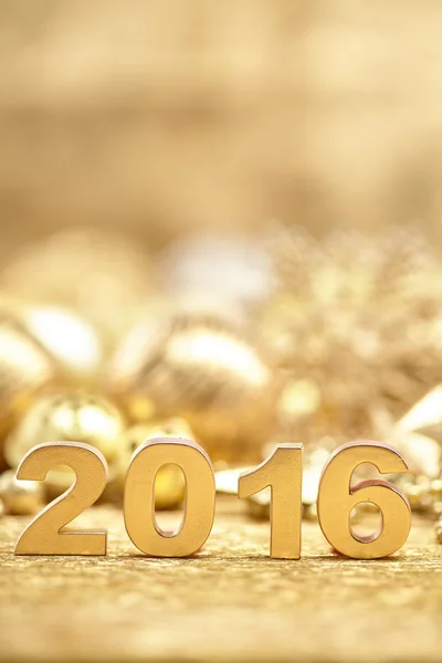 Новогодний золотой декор — стоковое фото