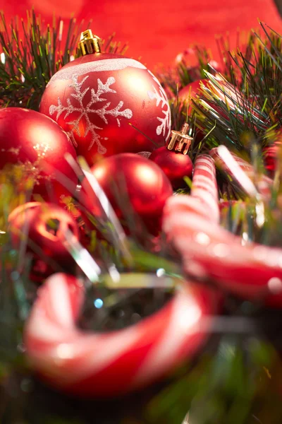 Red Christmas decorations — Stock Photo, Image