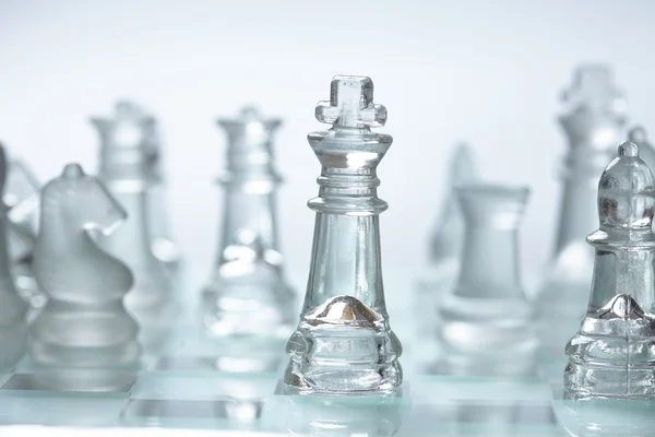 Üveg sakk közelről — Stock Fotó
