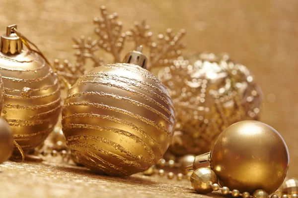 Golden New  year decor — Stock Photo, Image