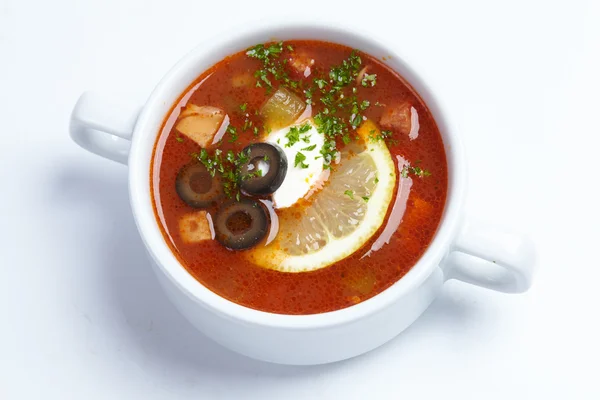 Traditional Russian soup — Stock Photo, Image