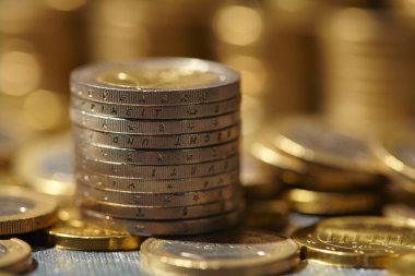 Euro coins yakın çekim