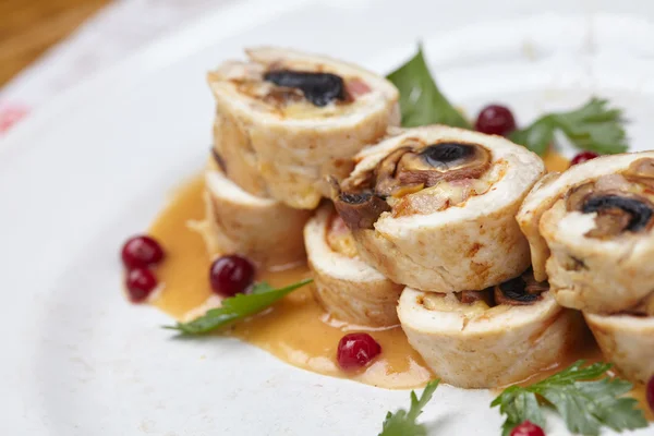 Gustosi involtini di carne — Foto Stock