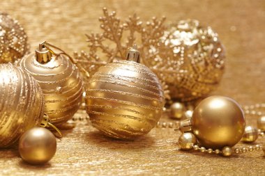 Altın yeni yıl dekorasyon