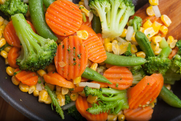 Fresh fried vegetables