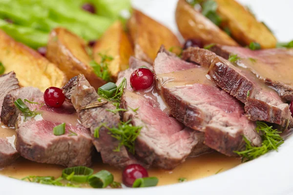 Carne de cerdo con patatas —  Fotos de Stock