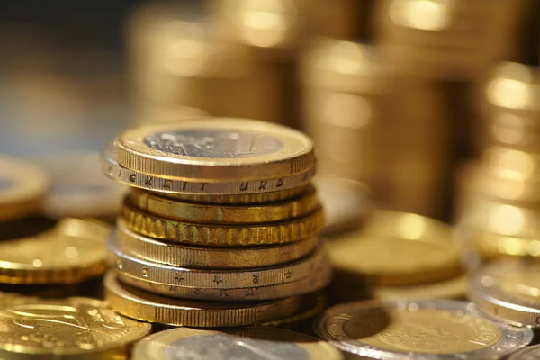 Pile of euro coins — Stock Photo, Image