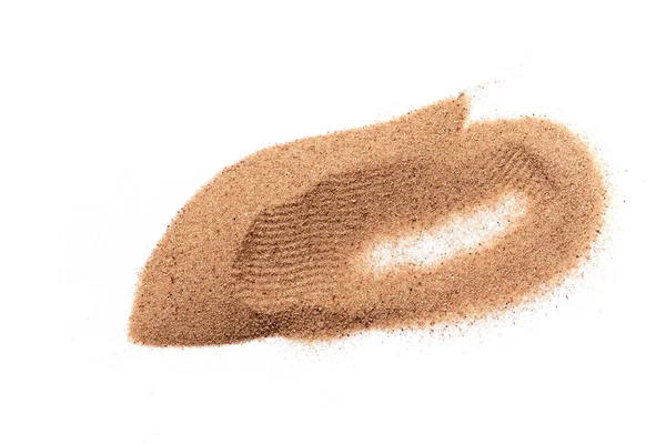 Sand Isolerad Vit Bakgrund Nära — Stockfoto