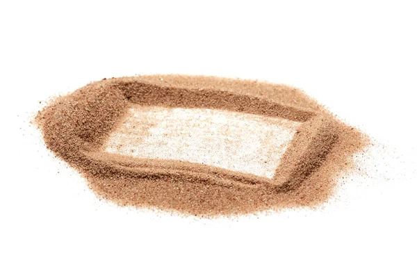 Sand Isolerad Vit Bakgrund Nära — Stockfoto