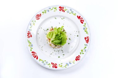 Tabakta et salatası, yakın görüş. 