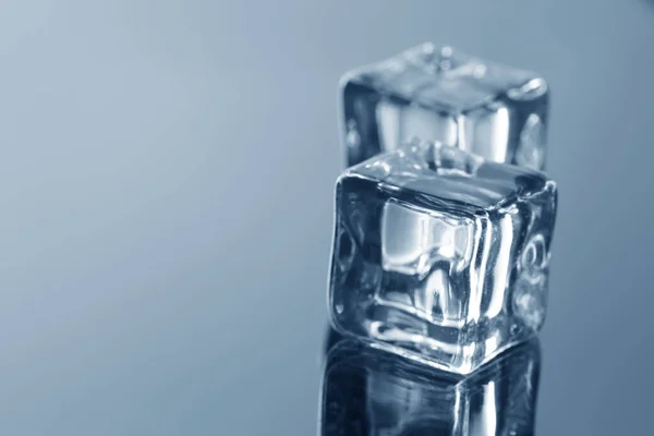 Ice Cubes Glass Close View — Stock Photo, Image