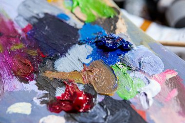 Yağlı boya ile soyut grunge arkaplan