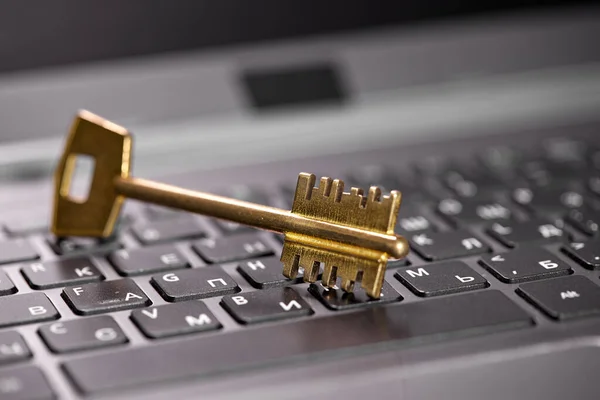 Key Computer Keyboard Close View — Stock Photo, Image