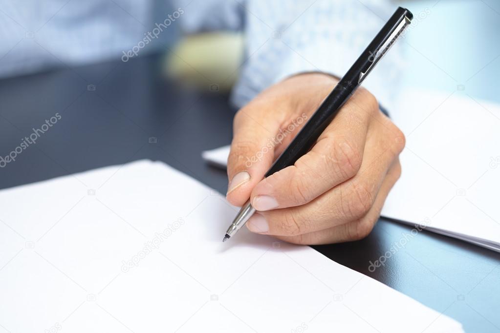 Man with pen
